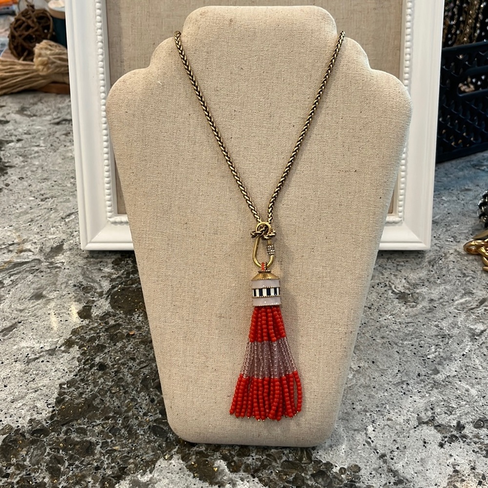 Stella dot brio nautical preppy long rope chain necklace